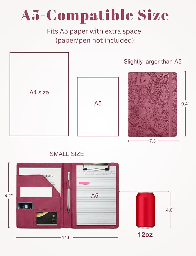 Mymazn Small Padfolio Clipboard Folder - Image 3