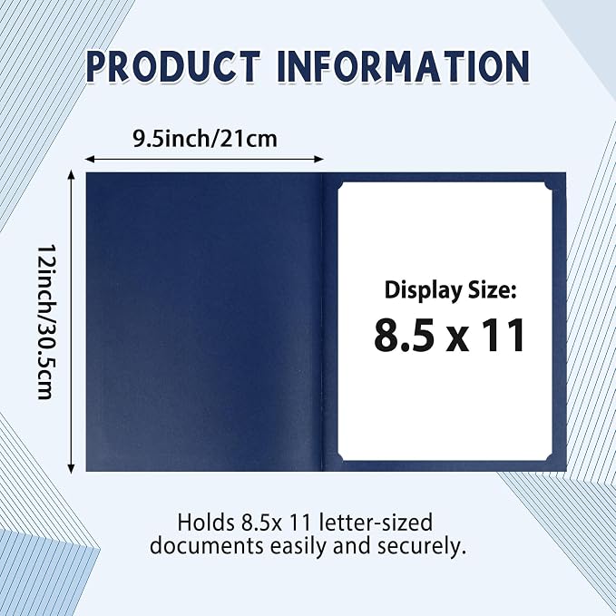 gisgfim 15Pcs Certificate Holders Diploma Covers Single Sided Gold Foil Border - Image 2