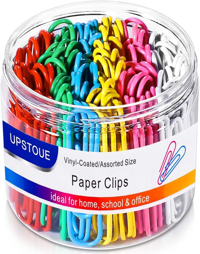 Vinaco Paper Clips Colorful, 100 Pack Large Paper Clips 2 Inch, Durable & Rust by LightingMadeSimple