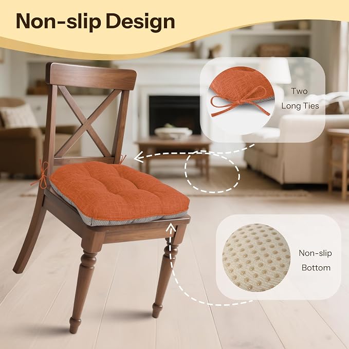 Chair Cushions for Dining Chairs 2 Pack, - Image 3