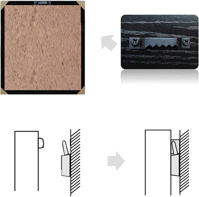 100 Pack Small Sawtooth Picture Hangers Steel Picture Hangers Picture Frames Hangers with Screws Picture Hang Solutions, for Hanging Clock Paintings Artwork Picture Frame Hook Photos (Black)-DeskLoop Office