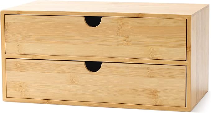 Wisuce Bamboo Desk Drawer Organizer, Desktop Organizer by Wisuce