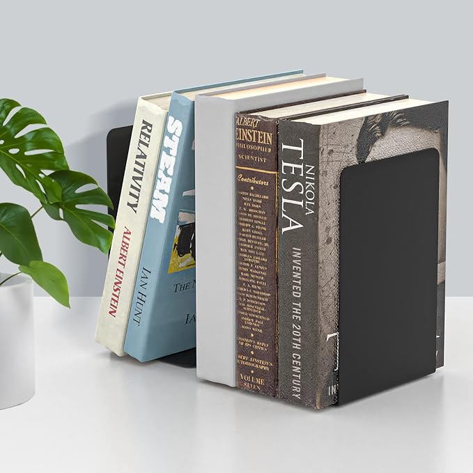 VFINE Bookends 1 Pair, Heavy Bookends - Image 4
