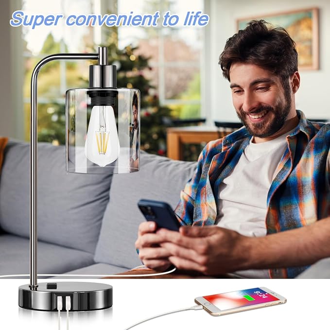 Industrial Touch Control Table Lamps Set of 2 - Image 7