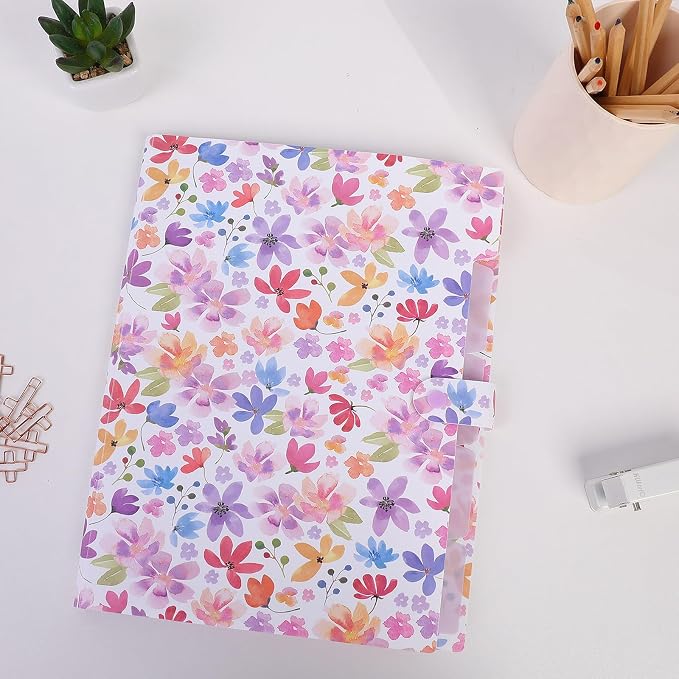 SKYDUE Accordion File Organizer, Floral Expanding File Folders - Image 7