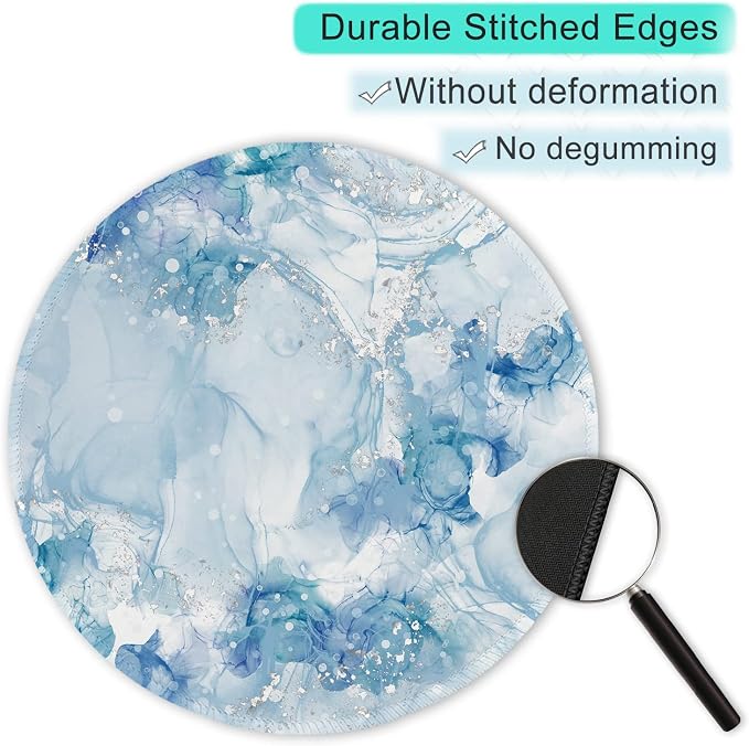 ITNRSIIET Round Mouse Pad with Stitched Edge Premium-Textured Waterproof - Image 5