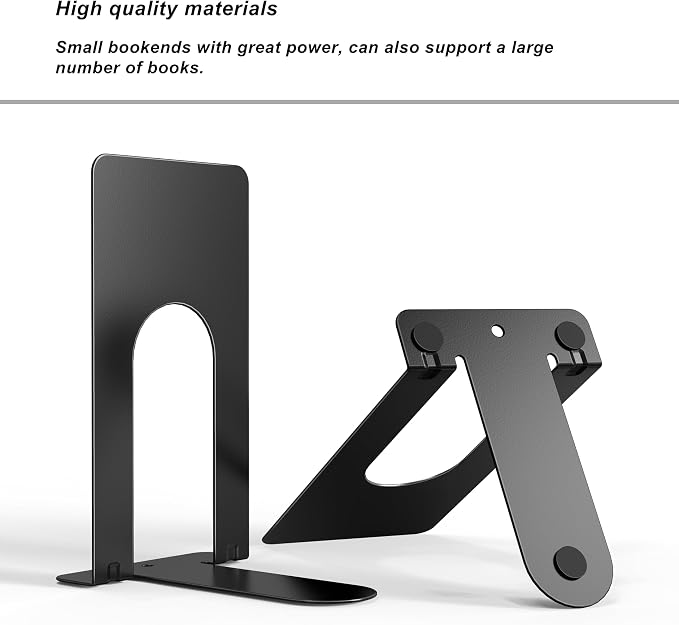 Optomni Book Ends, 3 Pairs of Small Bookends - Image 5