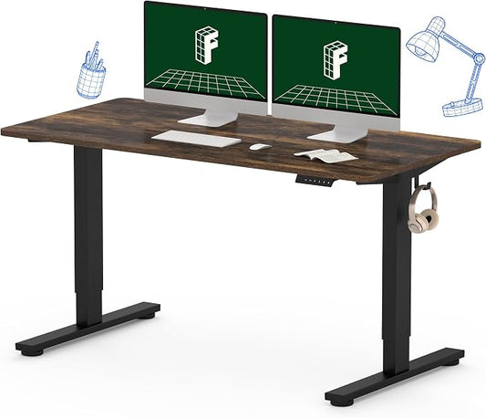 FLEXISPOT One-Piece Electric Standing Desk, 55 x 28 Inches Adjustable Desk by FlexiSpot