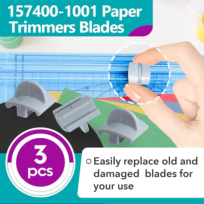 3 Pcs 157400-1001 Paper Trimmers Blades Compatible - Image 2