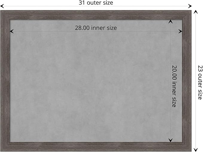 Amanti Art Grey Framed Magnetic Board 23x31 Medium Vision Board - Image 4
