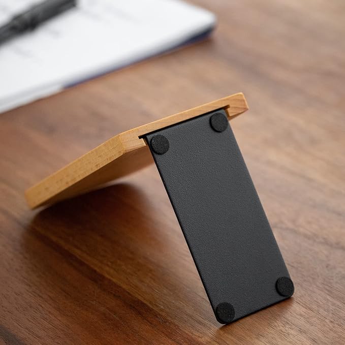 Muso Wood Book Ends for Shelves, Non-Slip Bookends, Heavy Duty Wooden Bookend - Image 4