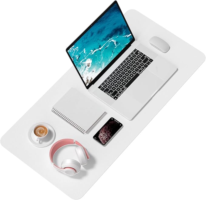 Hsurbtra Desk Pad, 35.5" x 17" PU Leather Desk Mat, XXL Extended Mouse Pad - Image 2
