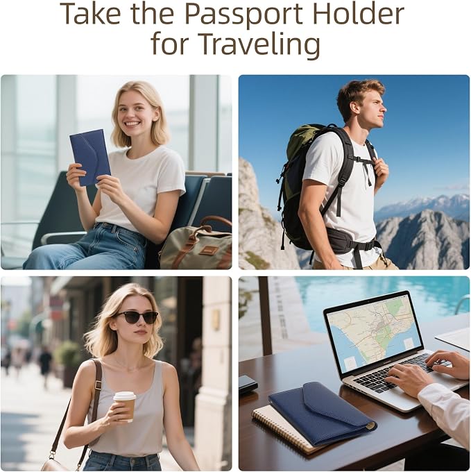 ZOPPEN Mulit-purpose Rfid Blocking Passport Holder Travel Wallet Passport and - Image 9