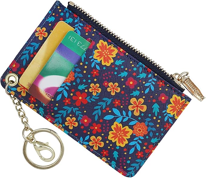 Small Wallets for Women Slim Leather Card Case Holder Wallet Coin Change Purse by Prometheism