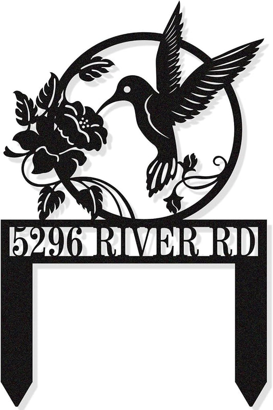 Personalized Hummingbird Metal House Numbers by HYTSIGN