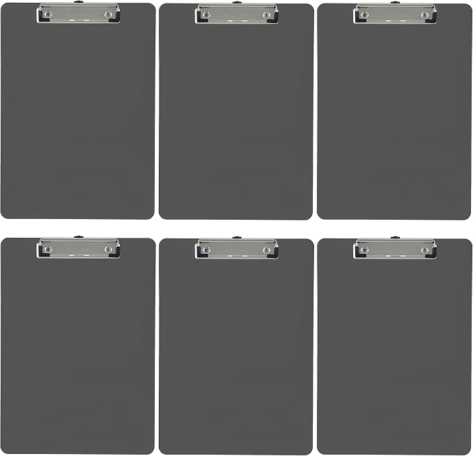 Trade Quest Plastic Clipboard Opaque Color Letter Size Low Profile Clip by Trade+Quest+Global+Corp
