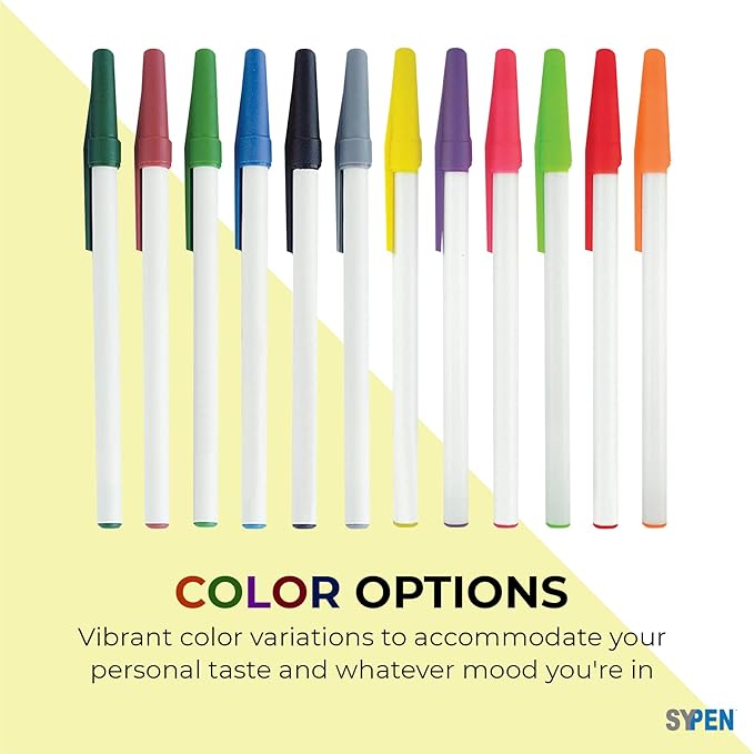 Personalized Stick Pens With your Custom Logo or Text-500 Pack Bulk-for Businesses, Parties, and Events, Custom Printed Slim Ballpoint Pens with Cap, Black, Black Ink-DeskLoop Office