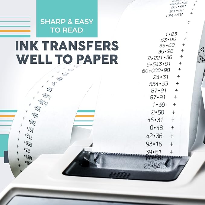 CATIGA IR-40T Ink Roller Cartridge for Printing Calculators and Adding Machines, Black/Red Pack of 2, Used with Casio HR-100TM HR-150TM HR-170RC, Sharp EL-1750V EL-1801V, CP30A CP90A-DeskLoop Office