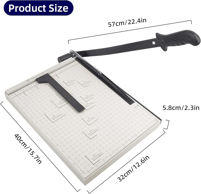 ZEQUAN B4 15" Heavy Duty Paper Cutter, Metal Base, Safety Lock - Image 6
