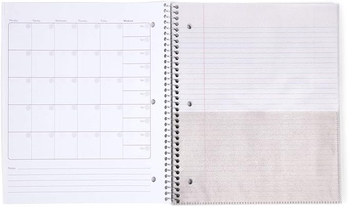 Mintra Office Durable Spiral Notebooks, 1 Subject, (Red, College Ruled 3 Pack), 100 Sheets, Poly Pocket, Moisture Resistant Cover, School, Office, Business, Professional