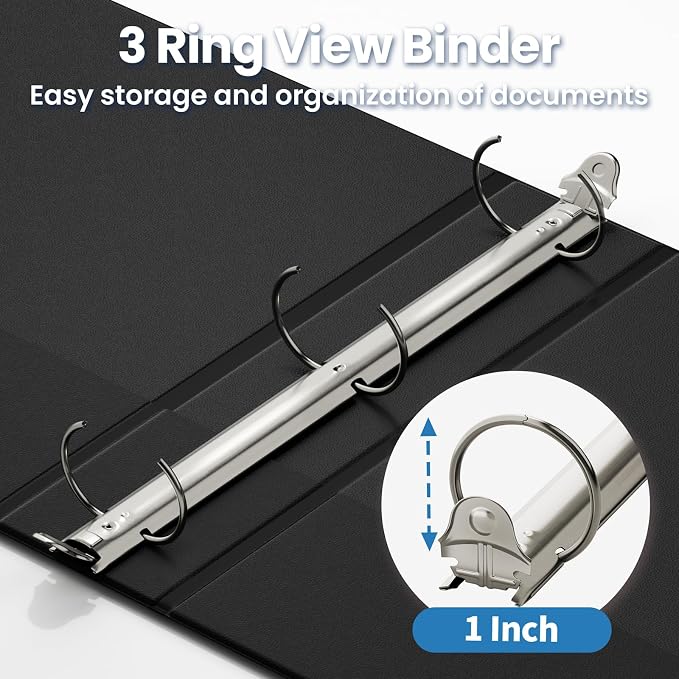 SUNEE 3 Ring Binder 1 Inch 1 Pack - Image 3