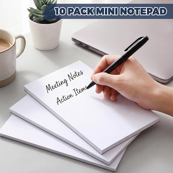 Thboxes 10 Pack 4" x 6" Blank Note Pads, 50 Sheets Each | 80gsm FSC Paper - Image 4