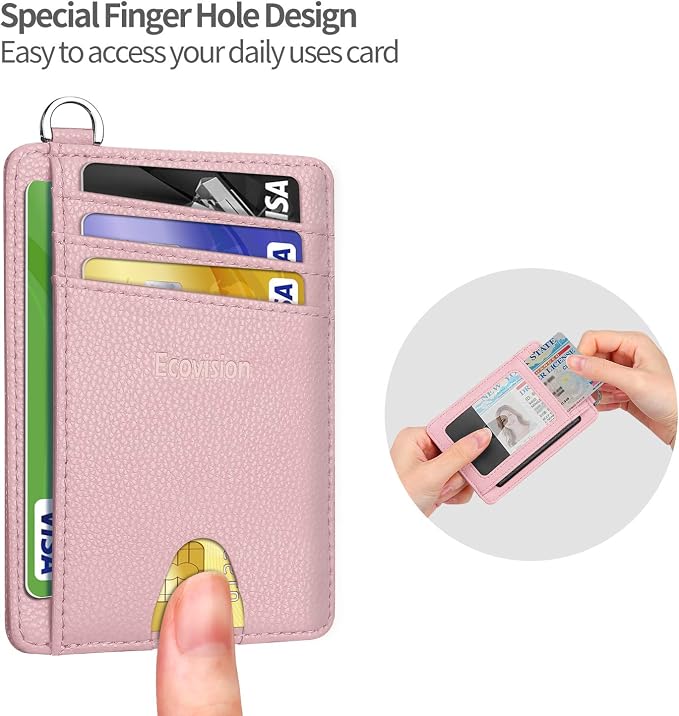 Slim Minimalist Front Pocket Wallet, RFID Blocking Credit Card Holder Wallet - Image 5