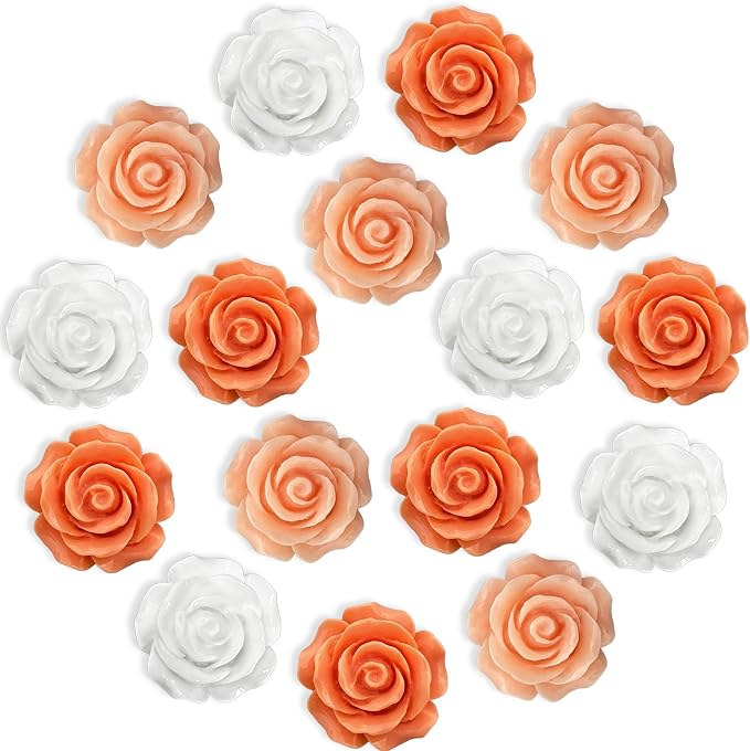 15 pcs - Cute Flower Magnets, Girl's Locker Magnets by KEYDUACU