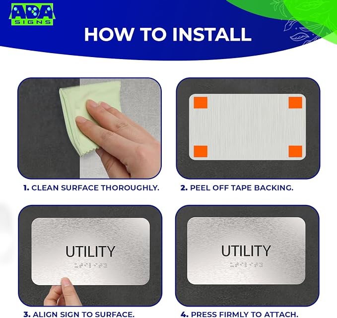ADASigns Utility Room Sign 7”x4” - Image 4