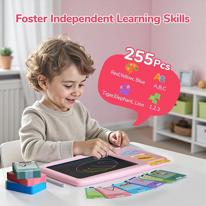 Talking Flash Cards for Toddlers: 2-in-1 LCD Writing Tablet - Image 3