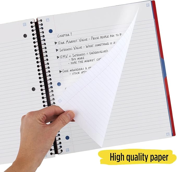 Five Star Advance Spiral Notebooks + Study App, 3 Subject, College Ruled Paper - Image 6