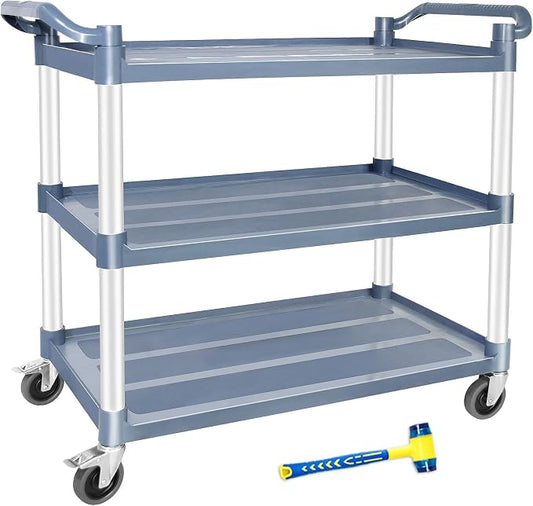 AQNIEGEP Utility Carts with Wheels, Large Food Kitchen Cart Heavy Duty by AQNIEGEP