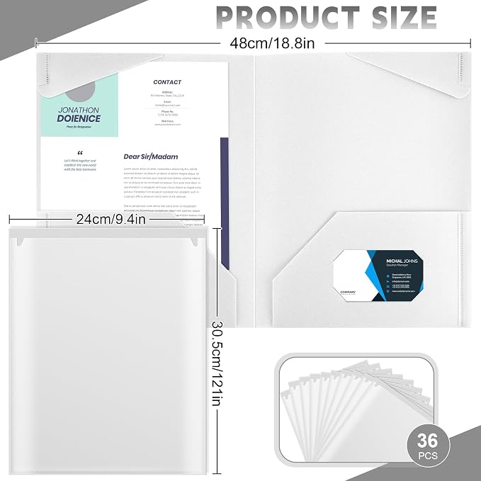 Henoyso 36 Pcs Plastic Folders - Image 2