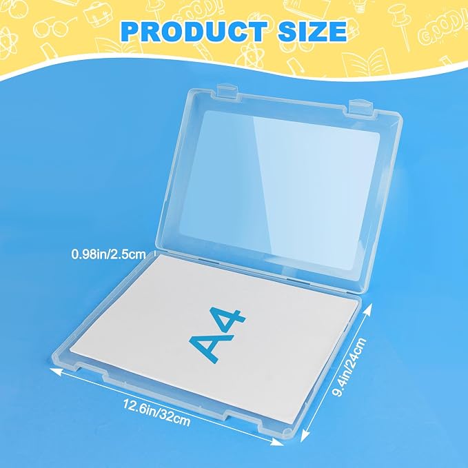 1 Pack A4 File Box Paper Organizers Holder, Transparent Document Paper Project - Image 2