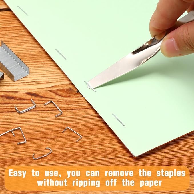 Zonon 6 Pcs Office Staple Remover Tools No Tear Push Style Staple Puller - Image 3