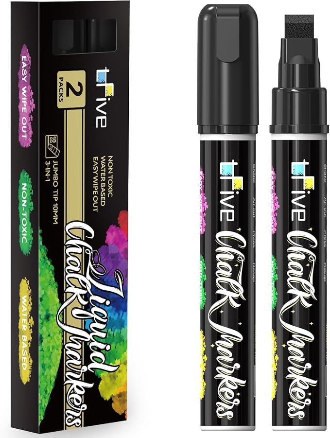 TFIVE Black Liquid Chalk Markers by TFIVE%C2%AE