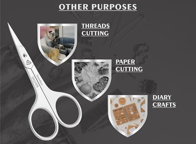 SILLVER Nail Scissors Curved Professional - Image 5