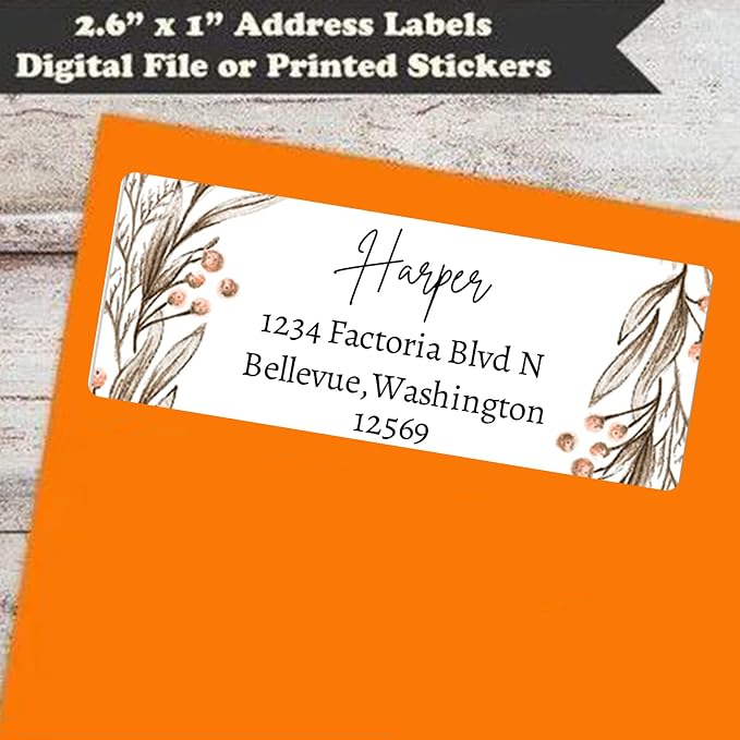 LINMAGCO Personalized Return Address Labels Gold 500 Pcs Mail Labels - Image 4