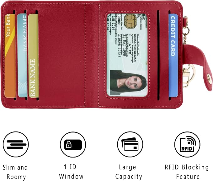 Airkit Small Wallet Women RFID, PU Leather Card Holder - Image 5