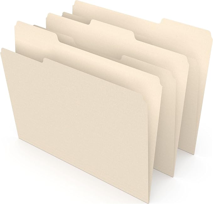 Staples File Folders, Letter Size, 3‑Tab Design, Durable Paper Stock, - Image 2