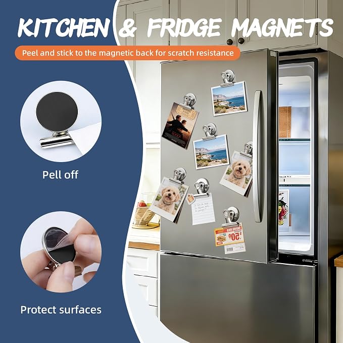 VNDUEEY 12 Pack Fridge Magnet Refrigerator Magnets, Strong Magnetic Clips - Image 3