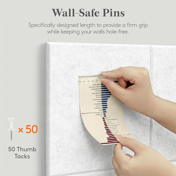 Lifewit 48"x 36" Felt Bulletin Board - Image 3