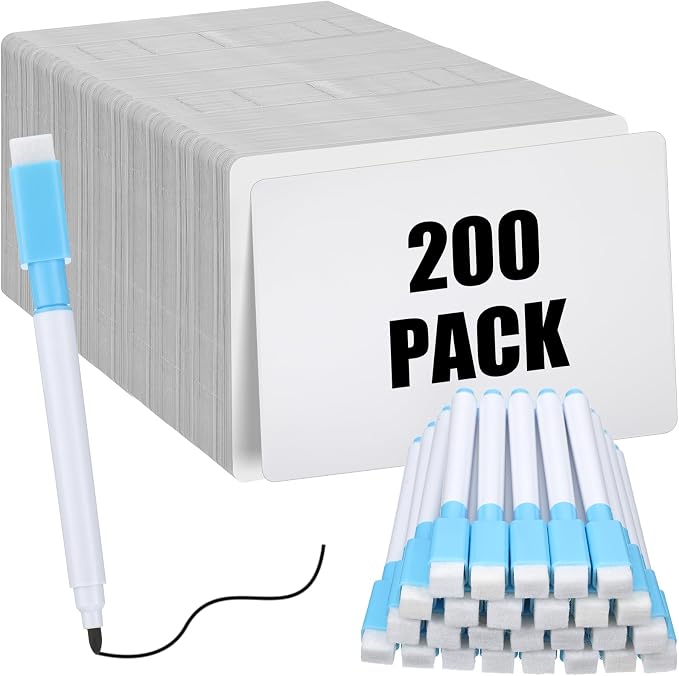 Fulmoon 200 Pcs Dry Erase Lapboard Set by Fulmoon