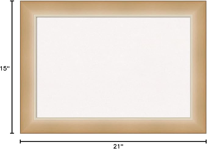 Amanti Art White Cork Board for Wall, 15x21 Vision Board with Gold Frame, Small Corkboard Office Decor for Home Organization, Modern Corkboard Pinboard to Display Items for Home Organization in-DeskLoop Office
