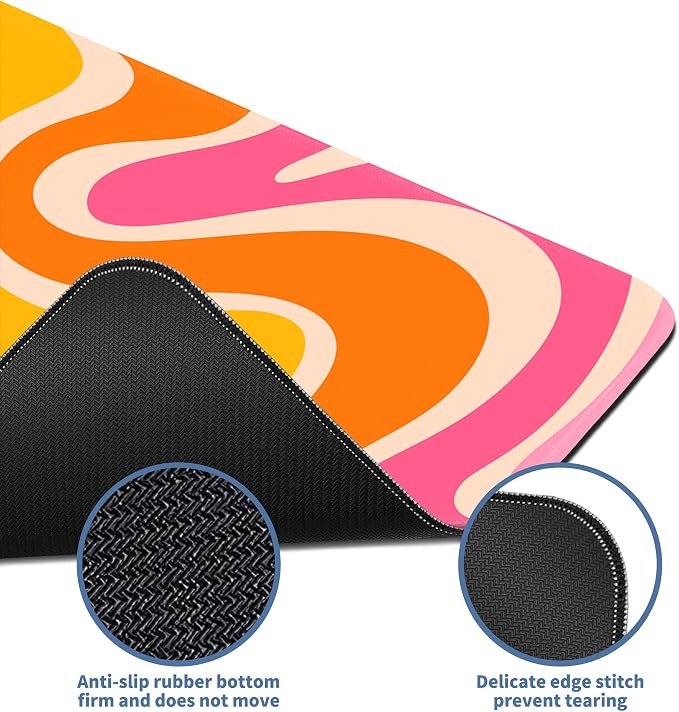 Boho XL Mouse Pad Large Desk Mat Extended Keyboard Mouse Pad Abstract Mousepad - Image 4