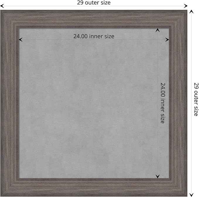 Amanti Art Grey Framed Magnetic Board 29x29 Medium Vision Board - Image 4