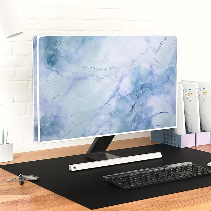 Baocicco Fashion Haze Blue Marble Screen TV Cover Cover 40, 42，43 Inch - Image 6