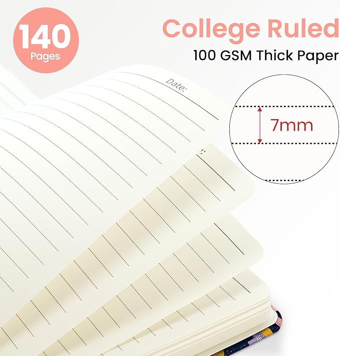 ZOTIA Lined Spiral Journal for Women, A5 Pretty Hardcover Notebook for Work - Image 2