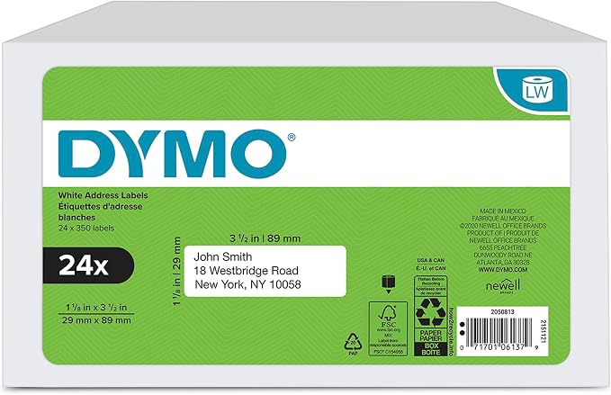 DYMO Authentic LW Mailing Address Labels, by Unknown