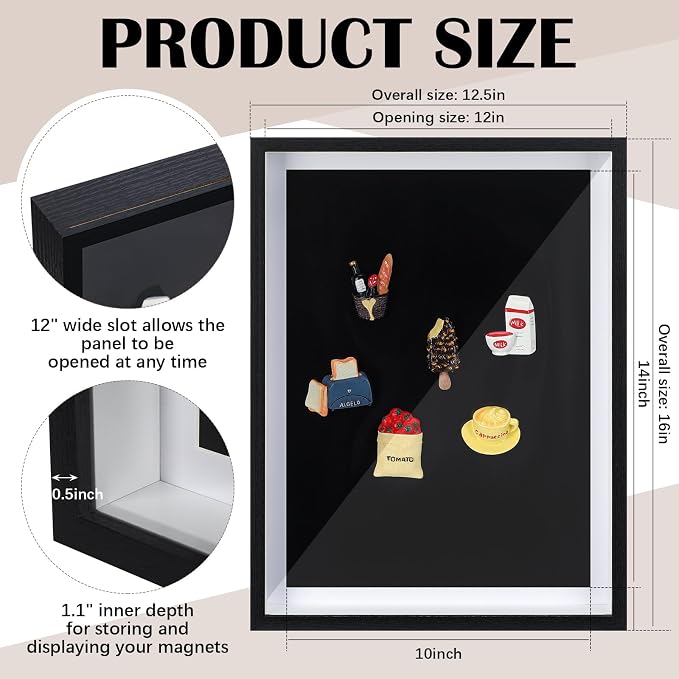 Vicenpal 1 Pcs Large Magnetic Board 16" x 12" Magnet Display Board Removable - Image 2